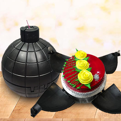"Bomb Box Surprise Cake - 1kg - code BC03 - Click here to View more details about this Product